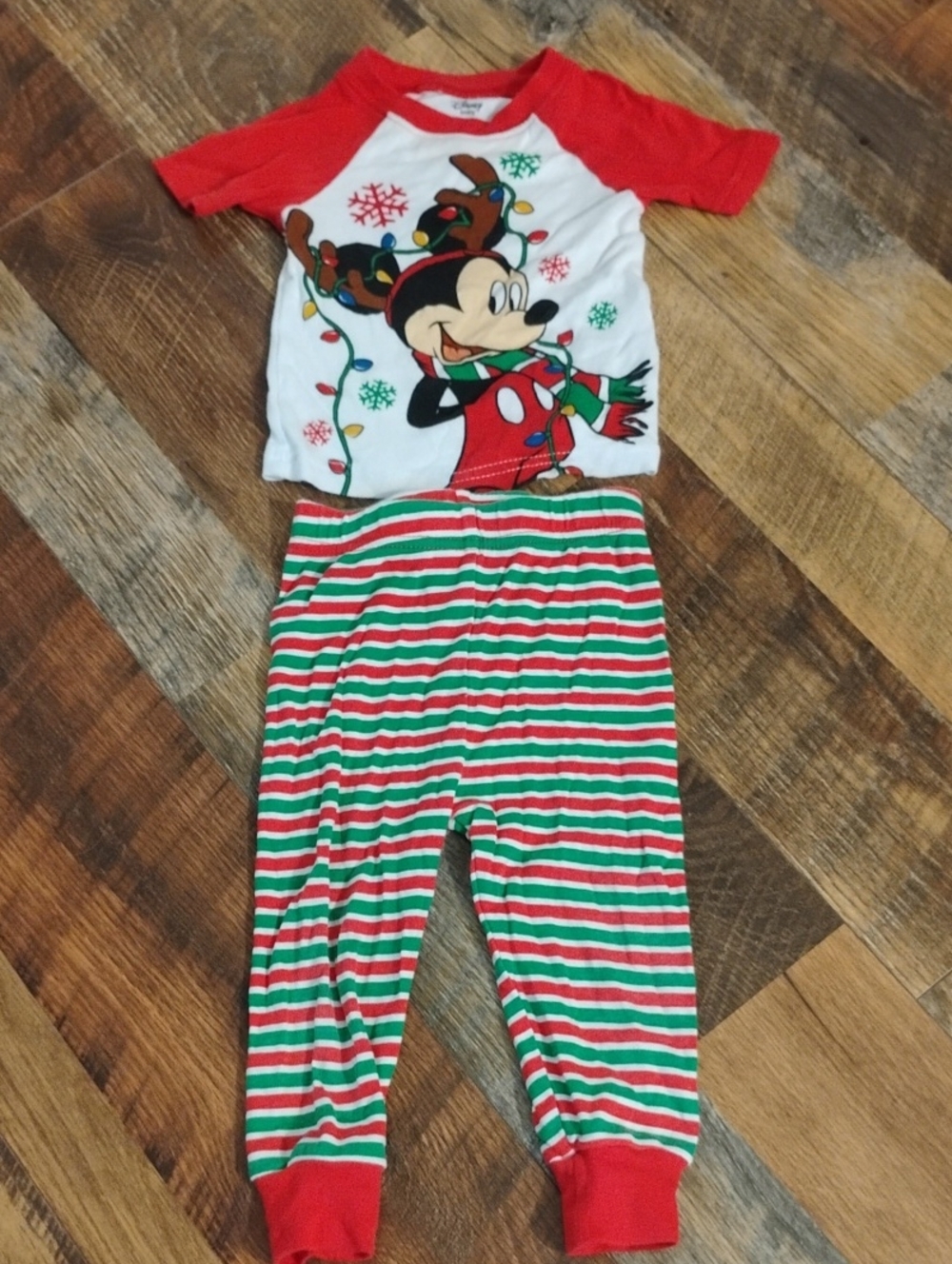 18 Month Disney Baby Mickey Mouse Holiday Pajama Set